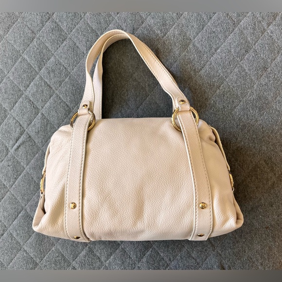Michael Kors Large Fulton Cream Neutral Classic Pebbled Leather Satchel Orig$398 - Picture 6 of 15